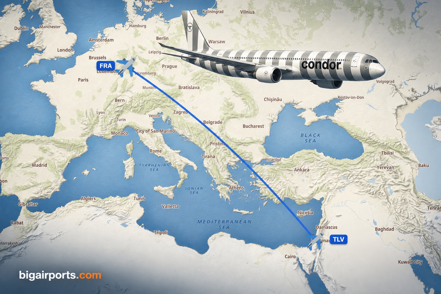 Condor Launches Daily Frankfurt (FRA)–Tel Aviv (TLV) Service