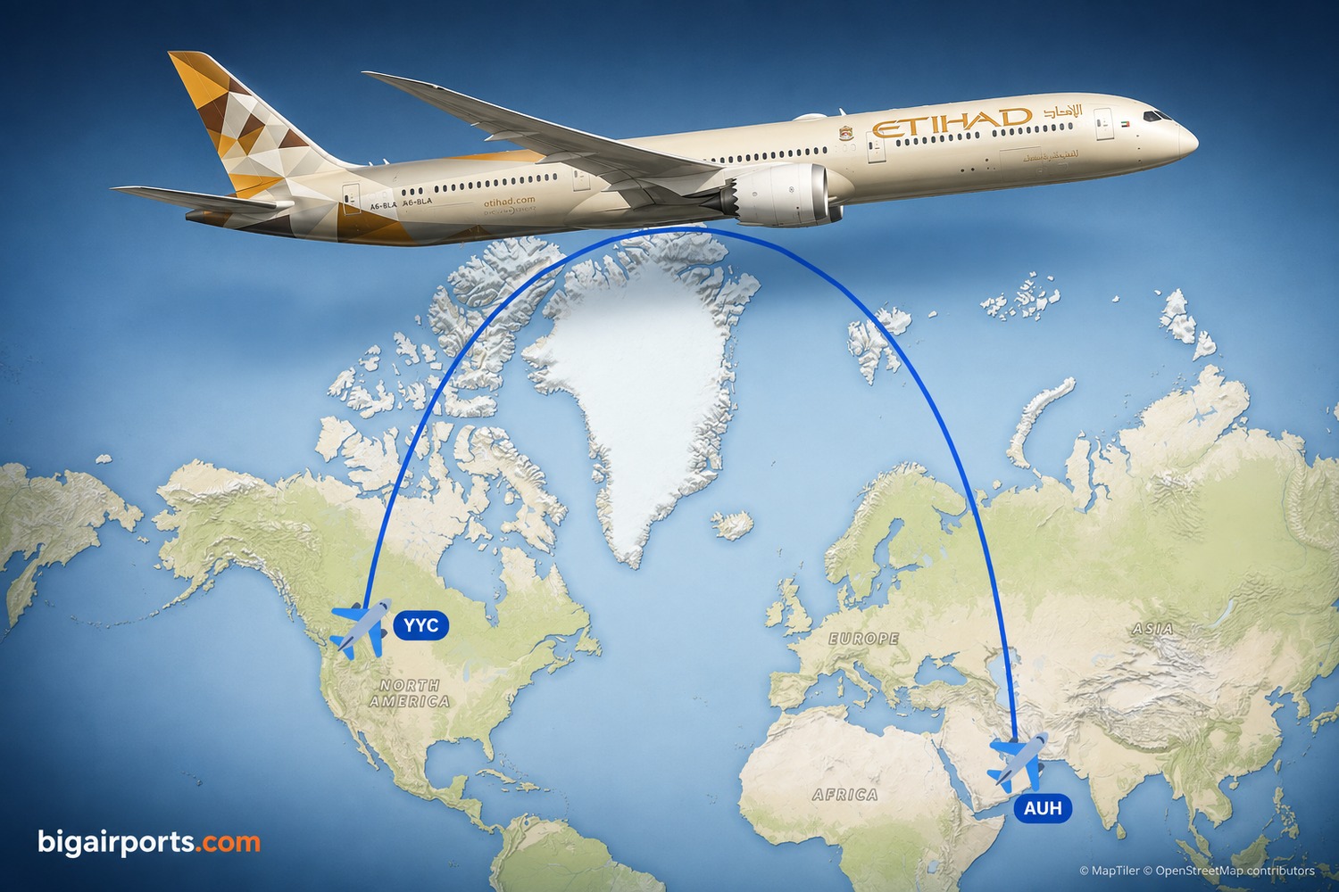 Etihad Airways to Launch Abu Dhabi-Calgary Boeing 787-9 Service