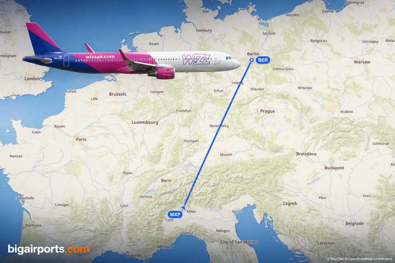 Wizz Air to Launch Daily Berlin Brandenburg–Milan Malpensa Service