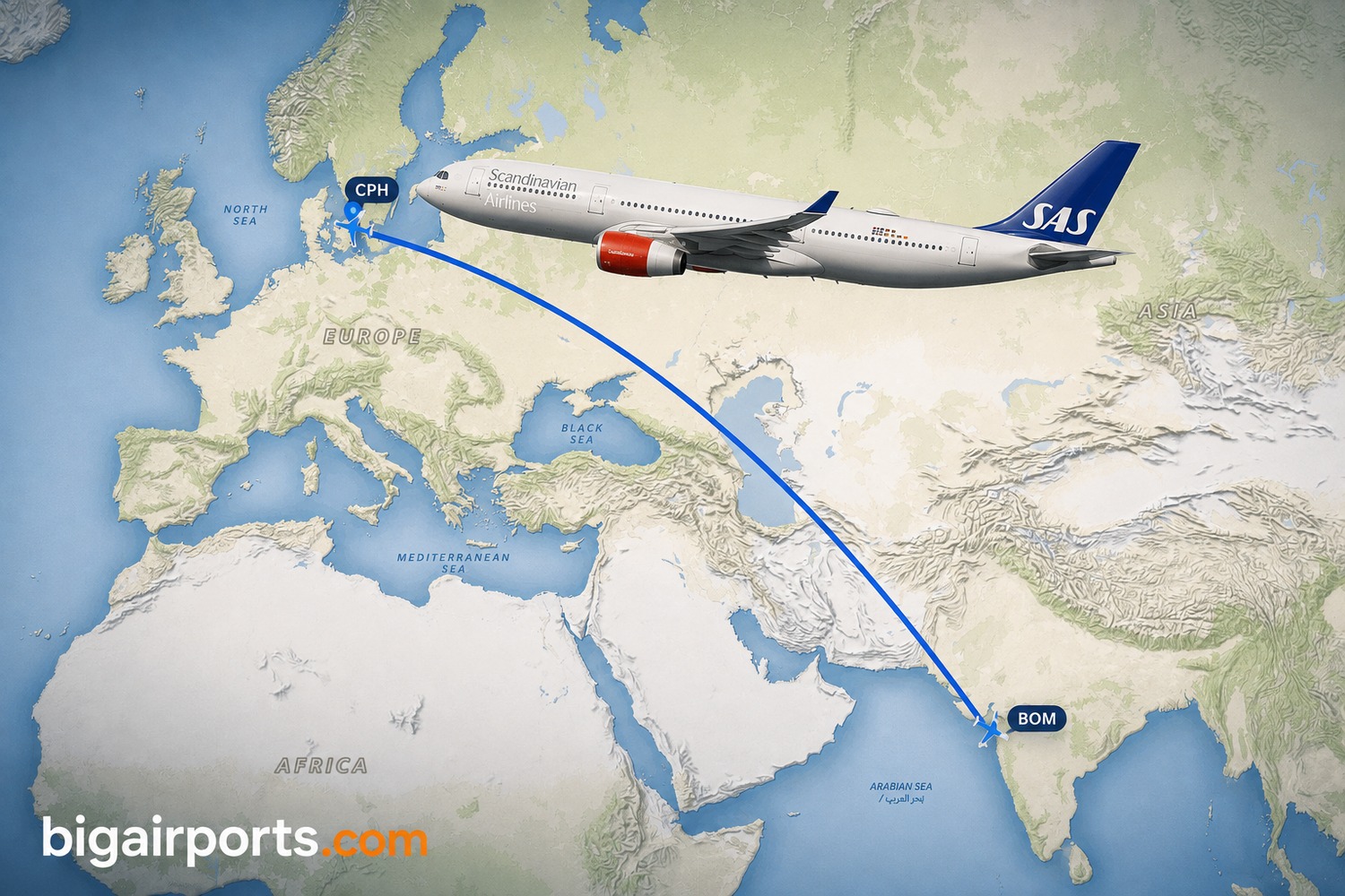 SAS to Launch Nonstop Copenhagen-Mumbai A330 Service on 1 October 2026