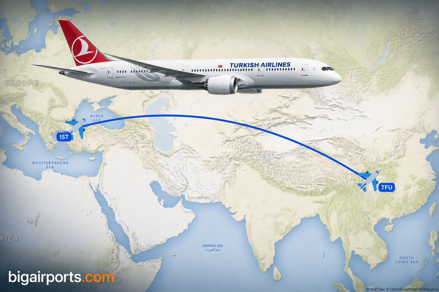 Turkish Airlines to Link Istanbul and Chengdu Tianfu from November