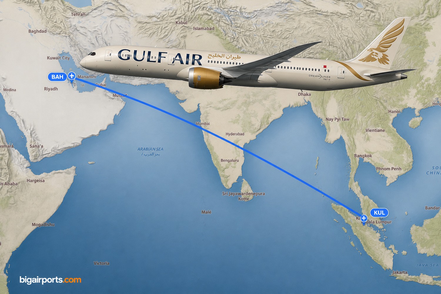Gulf Air to Launch Bahrain–Kuala Lumpur Boeing 787-9 Flights