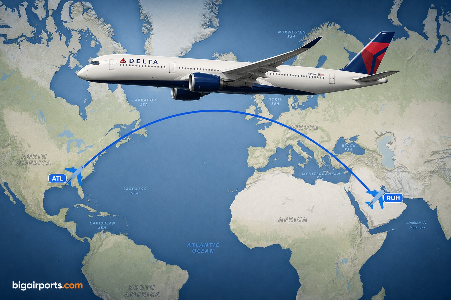 Delta to Launch Atlanta-Riyadh A350-900 Service in October 2026