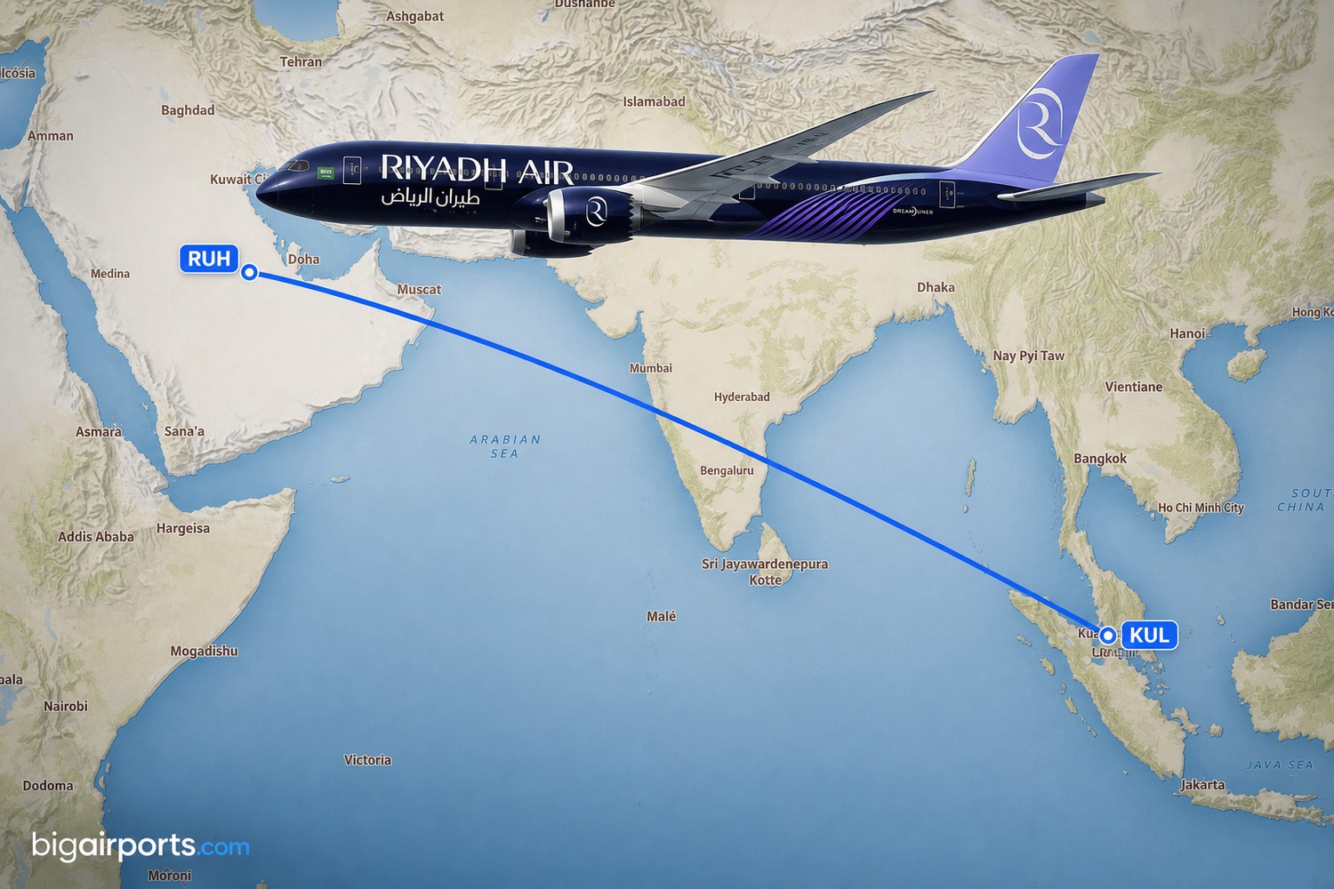 Riyadh Air to Launch Riyadh–Kuala Lumpur Boeing 787-9 Service
