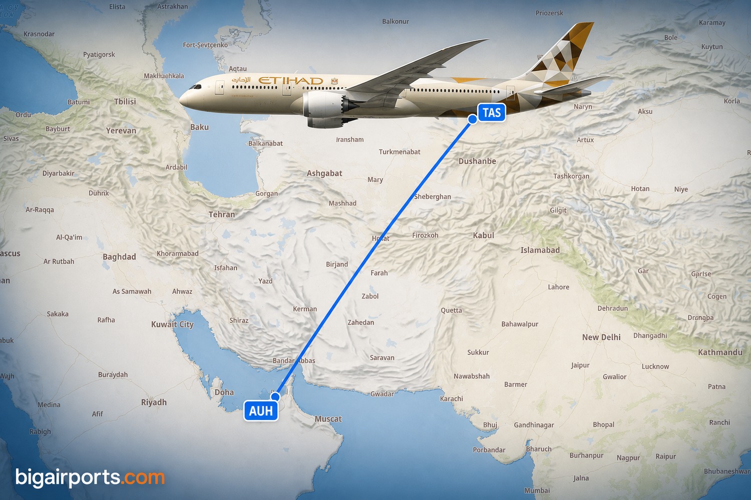 Etihad Airways to Launch Daily Abu Dhabi to Tashkent Flights